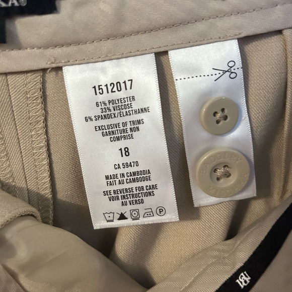 Badgley Mischka Women’s  Tan Pants size 18 - Picture 5 of 6